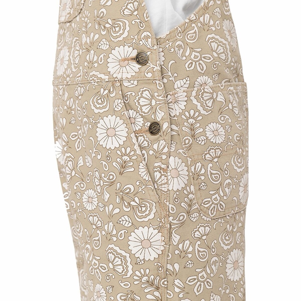 Dickies Women's Ellis Floral Bib
Size: Small (S/P)
Color: Beige / tan - Picture 4 of 7